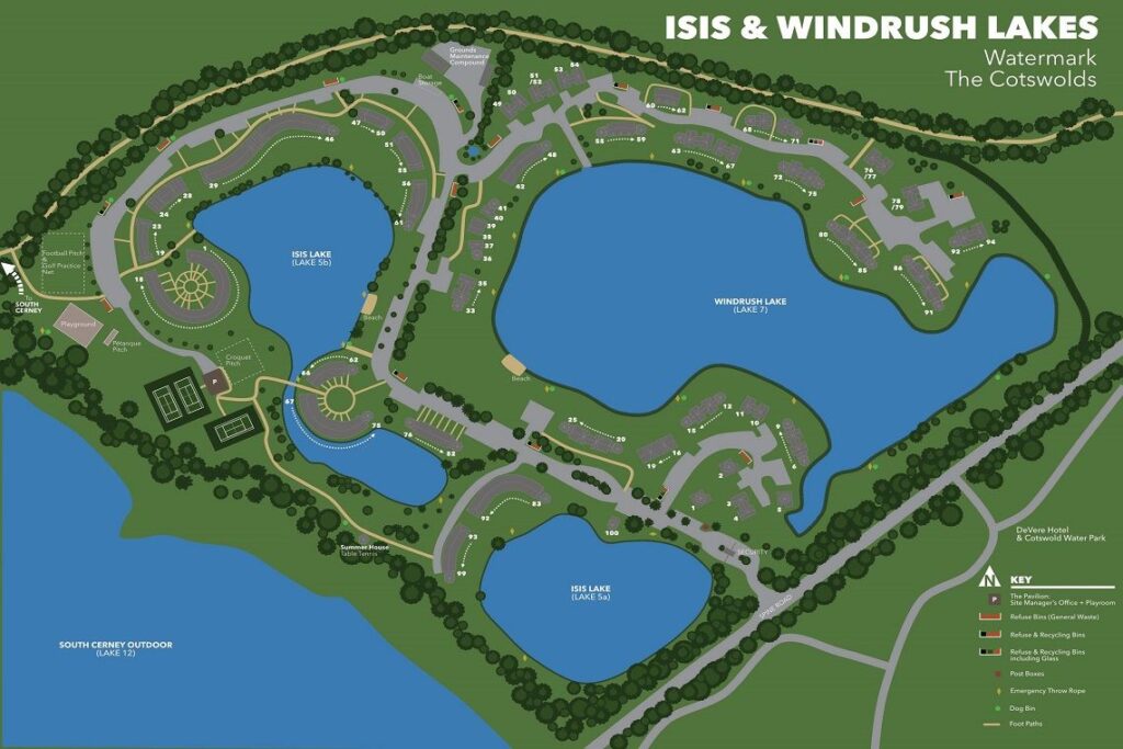 Windrush Isis Lake - Map
